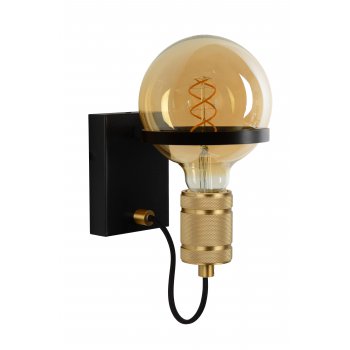 OTTELIEN Wall light E27/60W Matt Black/Matt Gold - obrázek