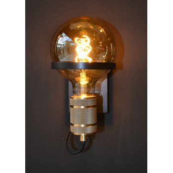 OTTELIEN Wall light E27/60W Matt Black/Matt Gold - obrázek