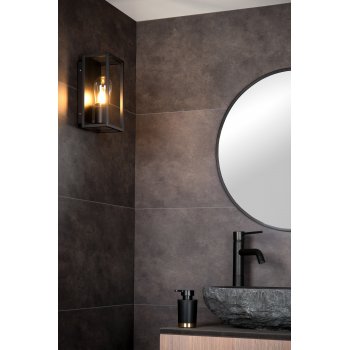 CARLYN Wall lamp Bathroom E14/6W Black - obrázek