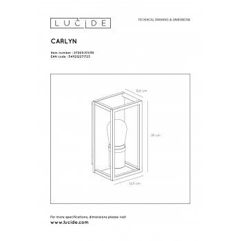 CARLYN Wall lamp Bathroom E14/6W Black - obrázek