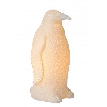 PINGUIN Table Lamp E14 H25.7cm White Porcelain - obrázek