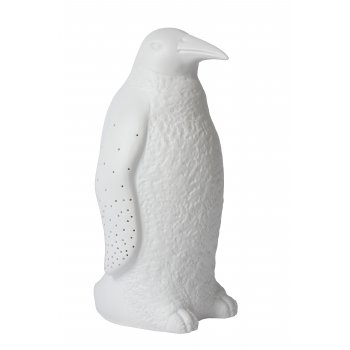 PINGUIN Table Lamp E14 H25.7cm White Porcelain - obrázek