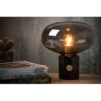 CHARLIZE Table lamp E27/40W Smoke glass/Black Marb - obrázek