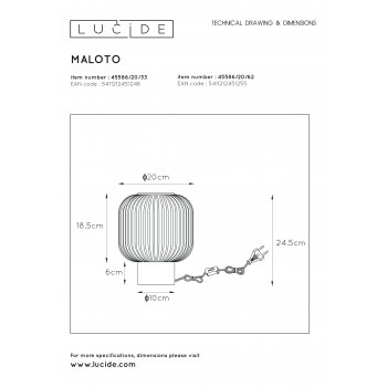 MALOTO Table lamp E27 JantĂˇr - obrázek