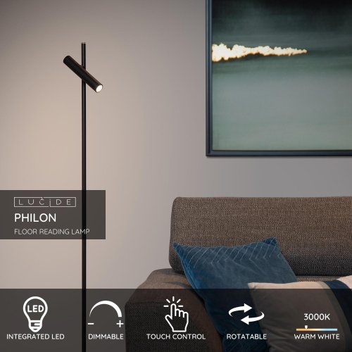 PHILON Floorlamp Led 4.5W/380LM Black - obrázek