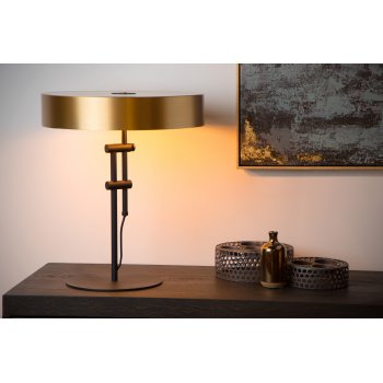 GIADA Table lamp 2x E27 /40W Matt Black/Satin Bras - obrázek