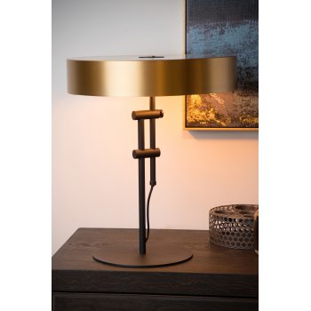 GIADA Table lamp 2x E27 /40W Matt Black/Satin Bras - obrázek