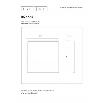 ROXANE Ceiling Light Led Square10W  Anthraci - obrázek