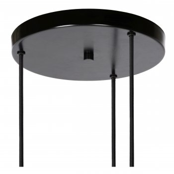 ORLANDO Pendant 3xE27/60W Black/Smoke Glass - obrázek