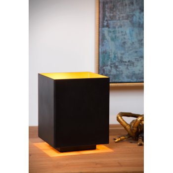 SUZY Table lamp E14/40W Square Black/Gold - obrázek