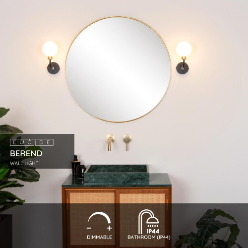 BEREND Wall Light 1xG9/33W 13/21/6.2cm Black/White - obrázek