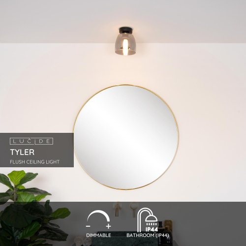 TYLER Wall Light 1xG9/33W Black/Smoke Glass - obrázek