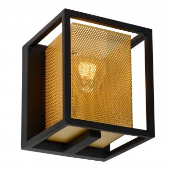 SANSA Wall light 1xE27/40W Black/Gold - obrázek