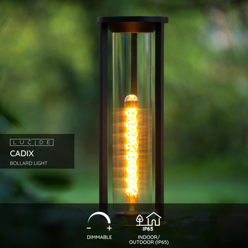 CADIX Outdoor Base lamp 50cm E27/max 15W led Black - obrázek