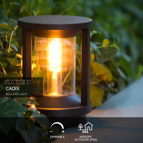 CADIX Outdoor Base lamp 22cm E27/max 15W led Black - obrázek