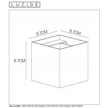 XIO Wall Light Square G9/3.5W 350LM 2700K Bronze - obrázek