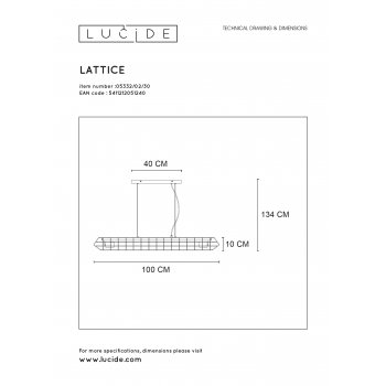 LATTICE Pendant E27/40W Black - obrázek