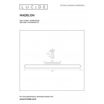 MADELON Wall ligh Bathroom  Integr. Led 18W  Black - obrázek