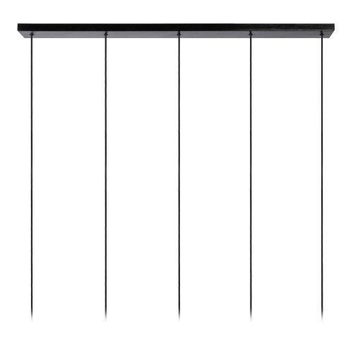 ORLANDO Pendant 5xE27/60W Black/Smoke Glass - obrázek