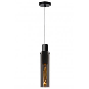 ORLANDO Pendant 1xE27/60W Black/Smoke Glass - obrázek