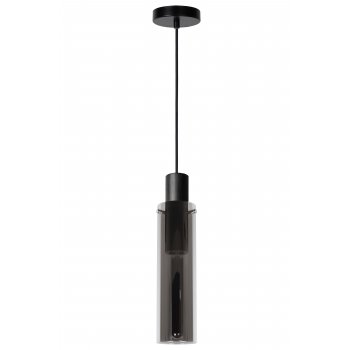 ORLANDO Pendant 1xE27/60W Black/Smoke Glass - obrázek