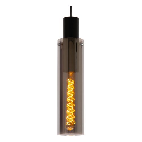 ORLANDO Pendant 1xE27/60W Black/Smoke Glass - obrázek