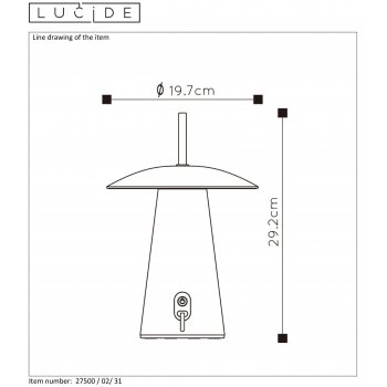 LA DONNA Table lamp Led 2W 2700K White - obrázek