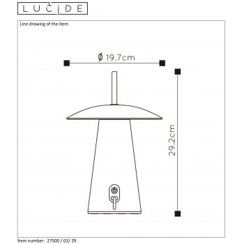 LA DONNA Table lamp Led 2W 2700K Antracite - obrázek