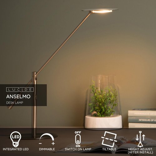 ANSELMO Desk lamp Led  9W Satin Chrome - obrázek