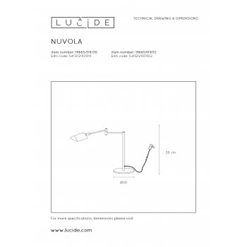 NUVOLA Desk lamp Led 9W Black - obrázek