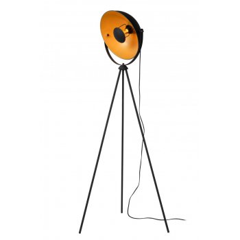 ALVARO Floorlamp E27/40W  Black/Satin brass - obrázek