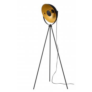 ALVARO Floorlamp E27/40W  Black/Satin brass - obrázek