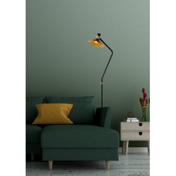 PEPIJN Floorlamp 1xE14 Black/Gold - obrázek