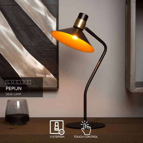 PEPIJN Table lamp 1xE14 Black/Gold - obrázek