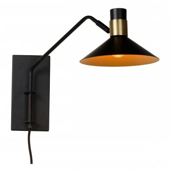 PEPIJN Wall Light 1xE14 Black/Gold - obrázek