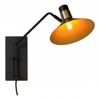 PEPIJN Wall Light 1xE14 Black/Gold - obrázek