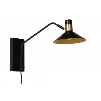 PEPIJN Wall Light 1xE14 Black/Gold - obrázek