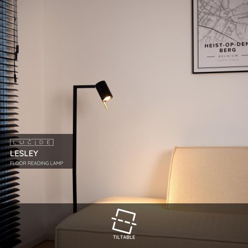 LESLEY Floor lamp GU10/35W Black - obrázek