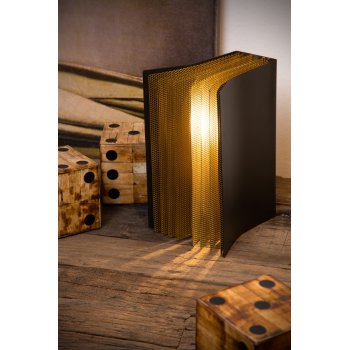 LIVRET Table lamp E14/40W Black/Gold - obrázek